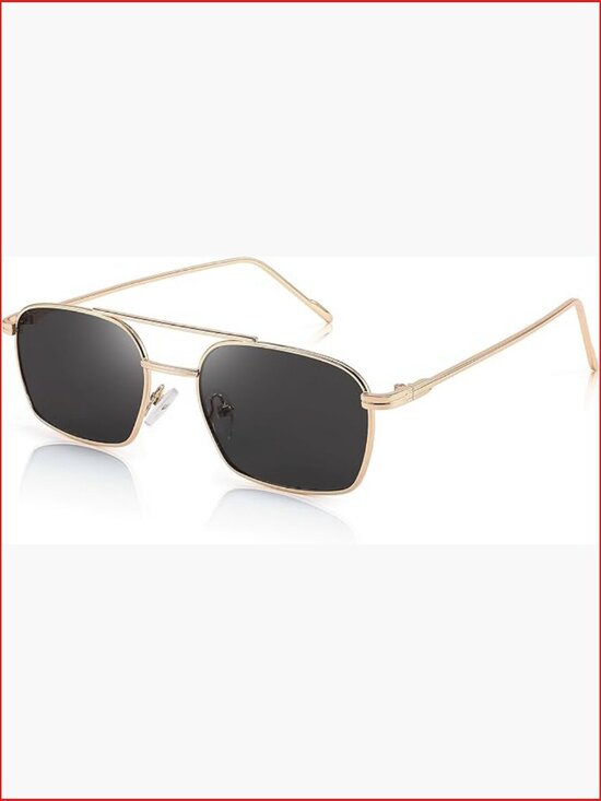 Square Aviator Sunglasses for Women Men Retro Metal Frame UV Protection main image 7